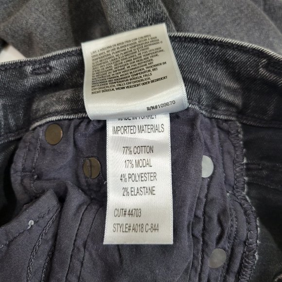 AgoldE Sophie High Rise Skinny Crop Destroyed Hem in Temple Gray Black - Picture 12 of 12